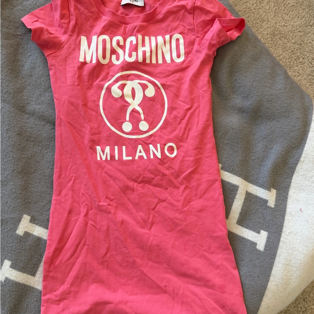 Moschino Vibrant Pink Logo Tee